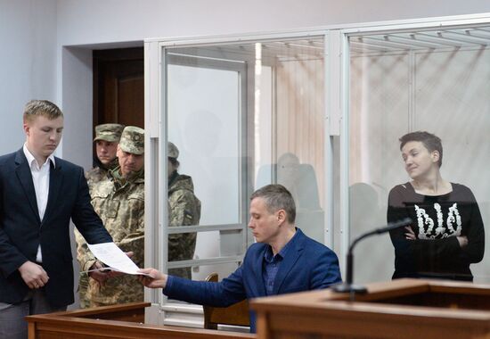 Court hearing on Nadezhda Savchenko's case in Kiev