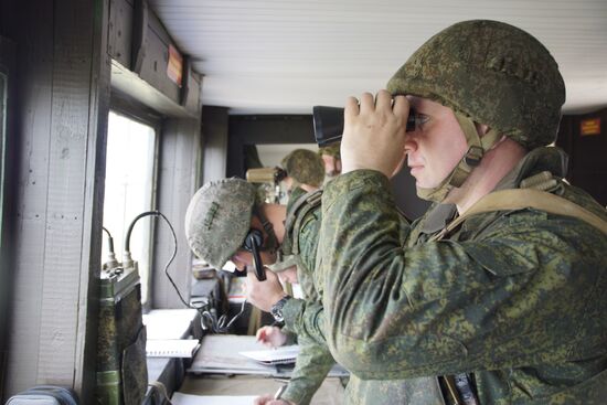 Firearms drill of the People's Militia of the Lugansk People's Republic