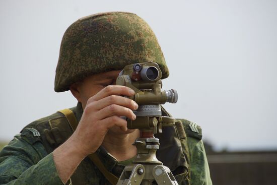 Firearms drill of the People's Militia of the Lugansk People's Republic