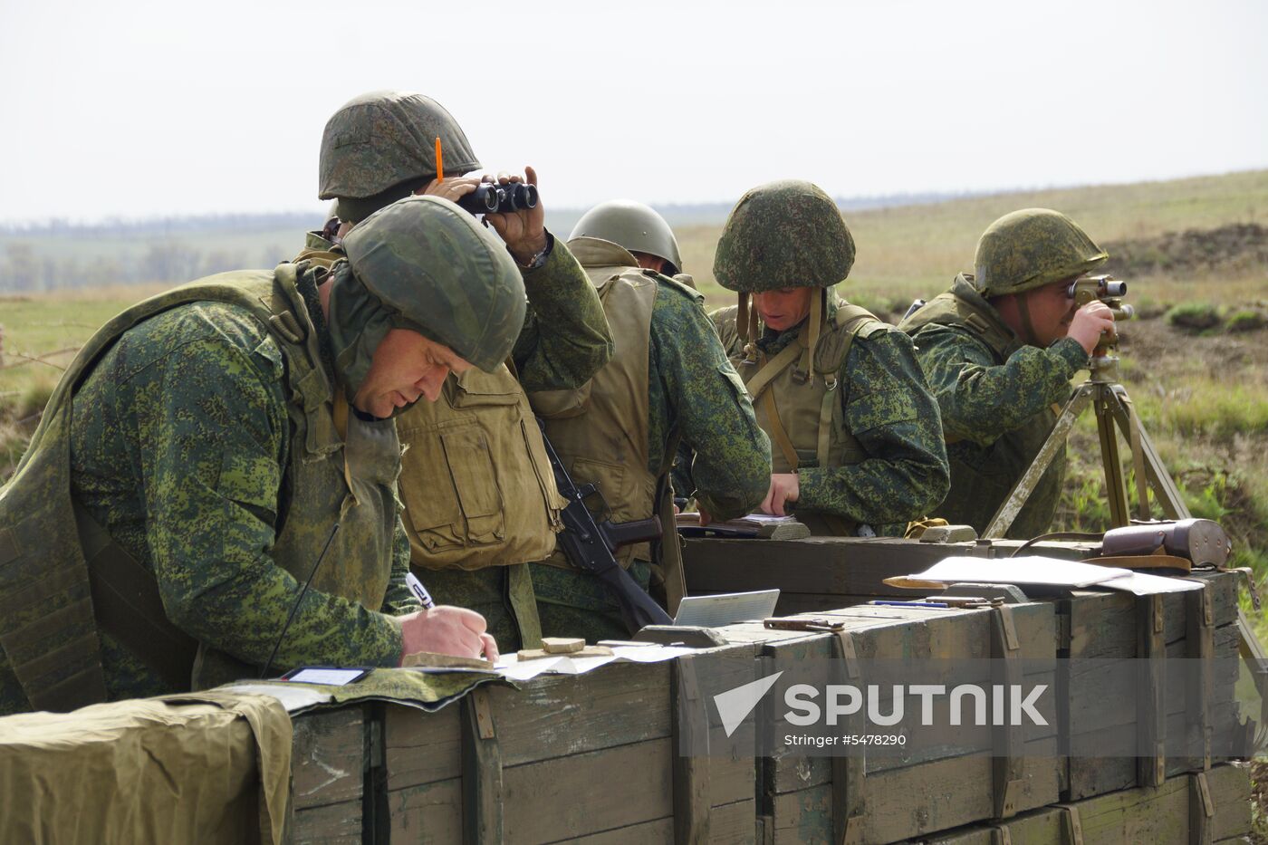 Firearms drill of the People's Militia of the Lugansk People's Republic