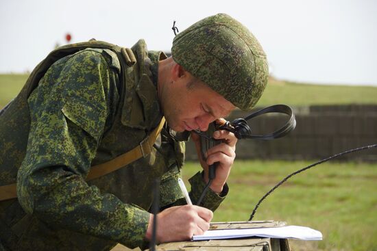 Firearms drill of the People's Militia of the Lugansk People's Republic