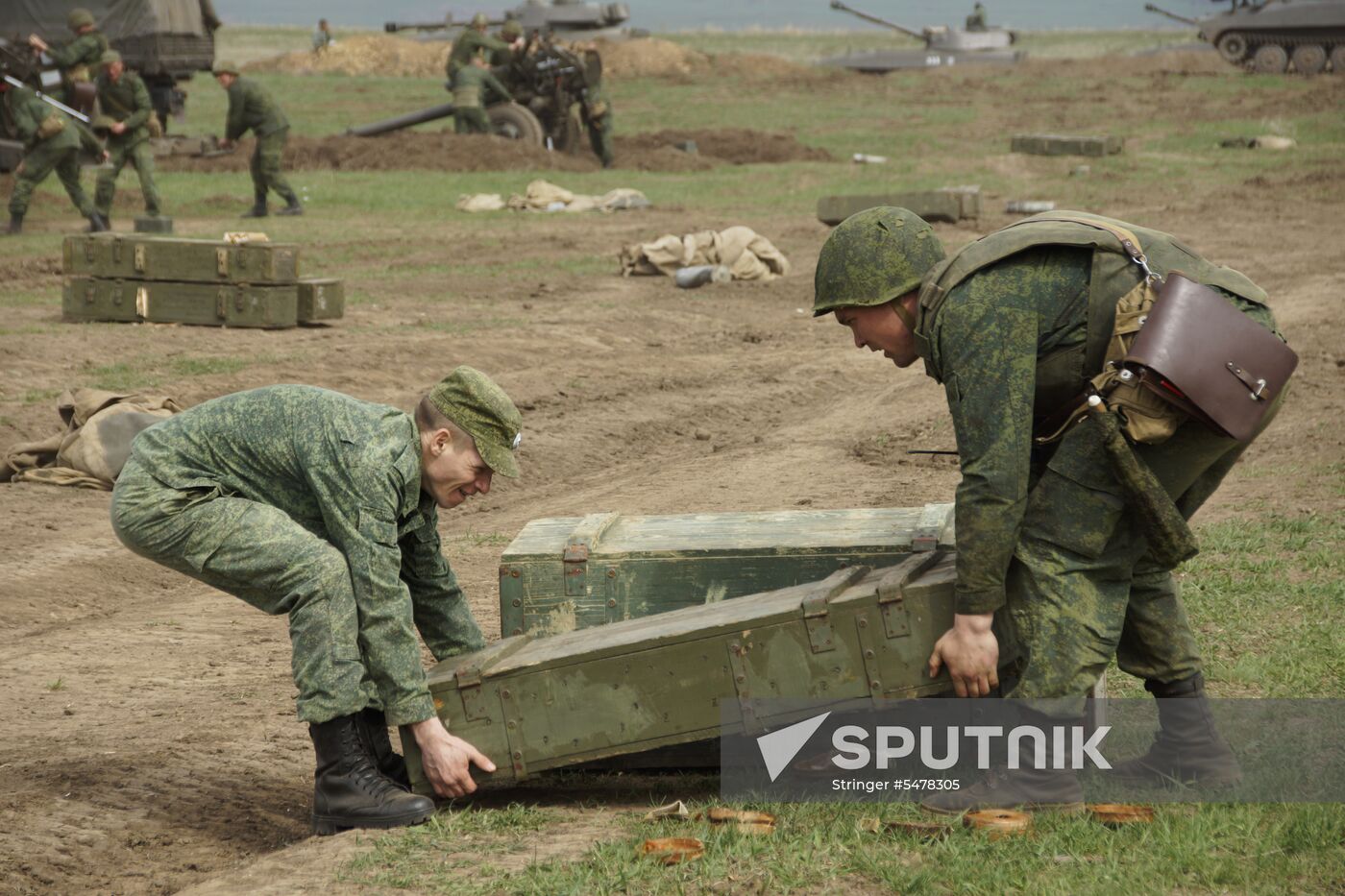 Firearms drill of the People's Militia of the Lugansk People's Republic