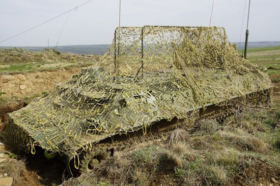 Firearms drill of the People's Militia of the Lugansk People's Republic