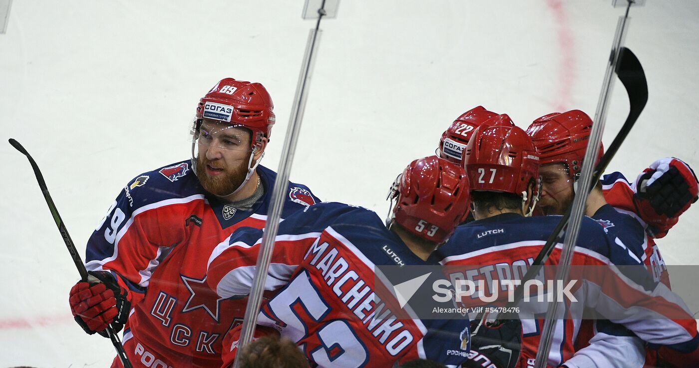 Ice hockey. Kontinental Hockey League. CSKA vs. Ak Bars