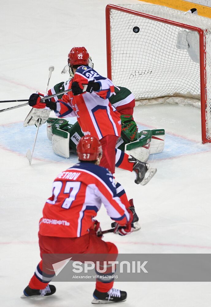 Ice hockey. Kontinental Hockey League. CSKA vs. Ak Bars