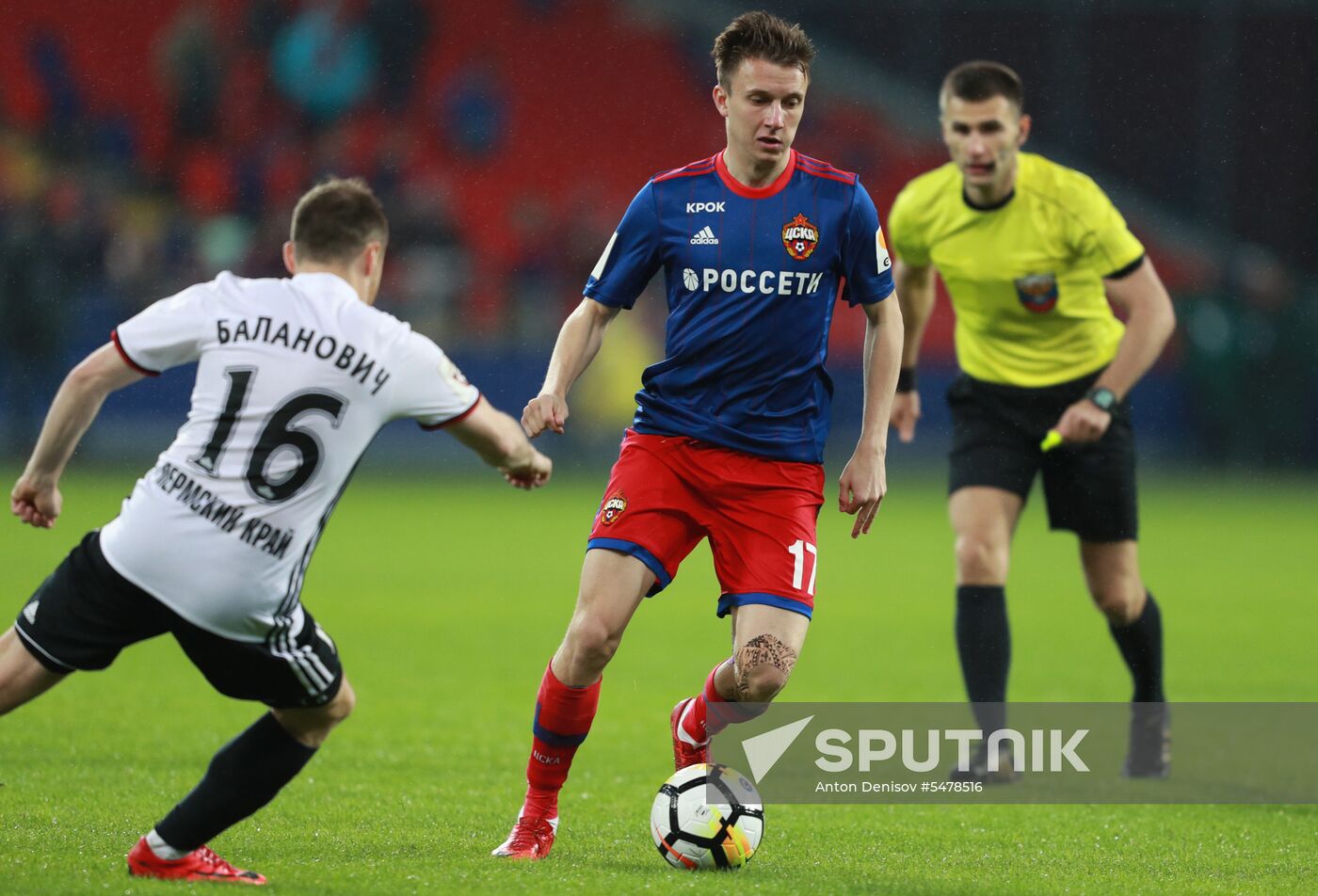 Football. Russian Football Premier League. CSKA vs. Amkar