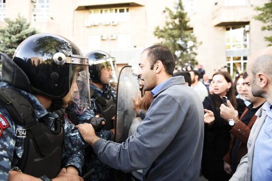 Opposition's protest rally in Yerevan