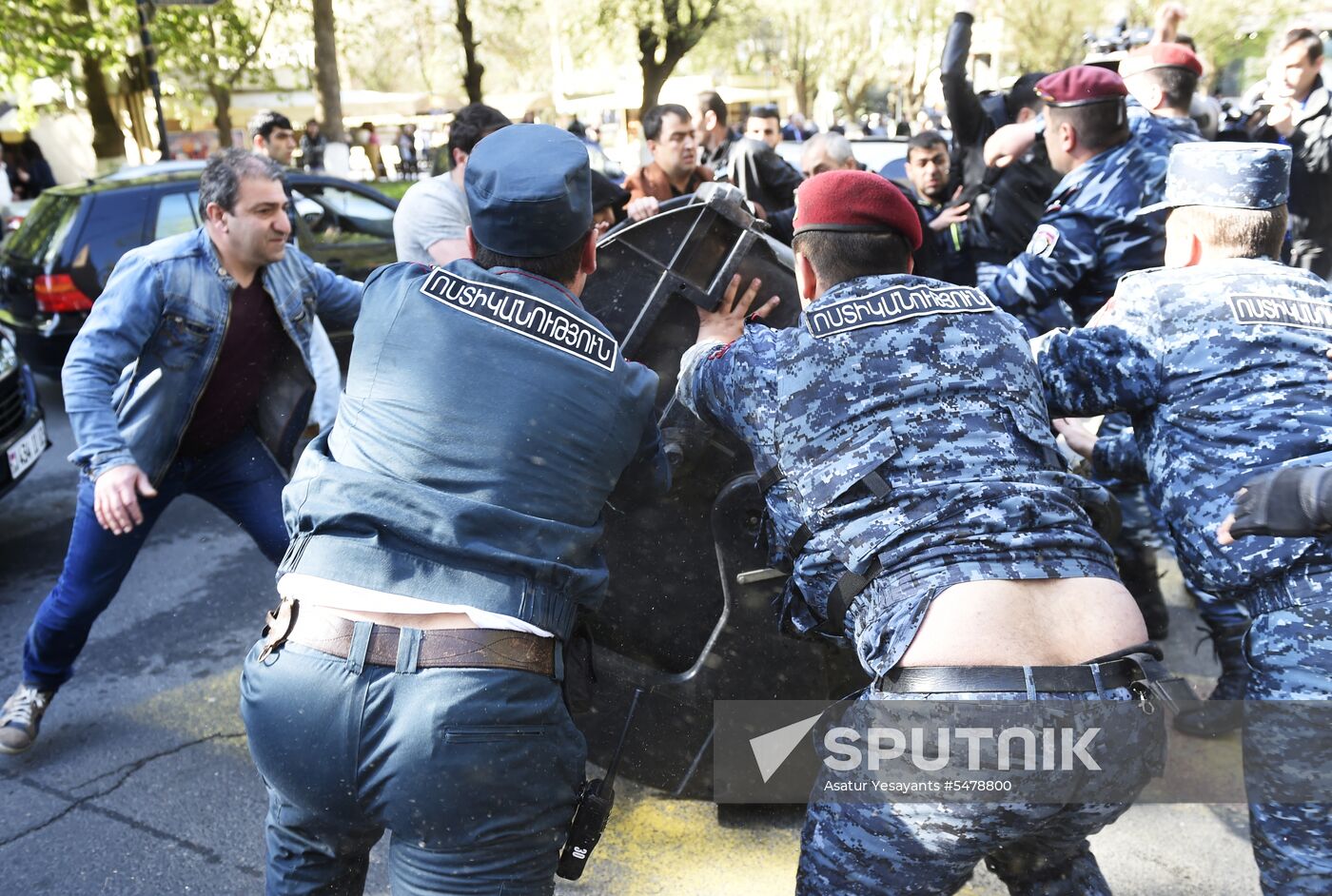 Opposition's protest rally in Yerevan