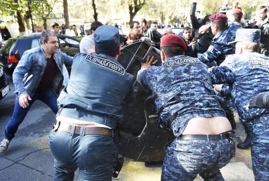 Opposition's protest rally in Yerevan