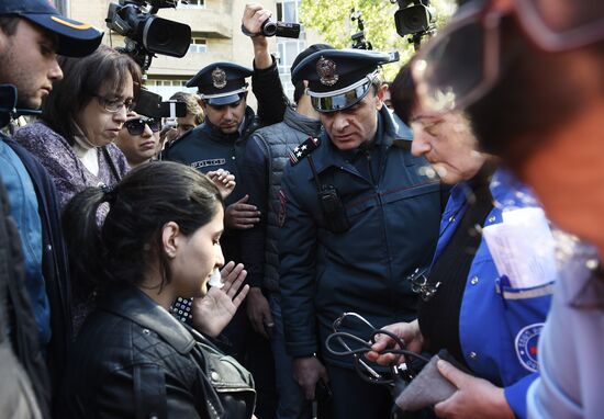 Opposition's protest rally in Yerevan