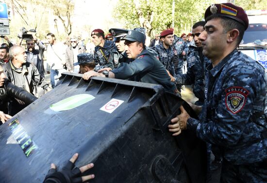 Opposition's protest rally in Yerevan