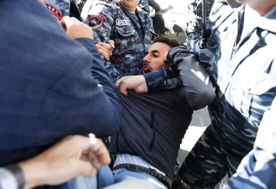 Opposition's protest rally in Yerevan