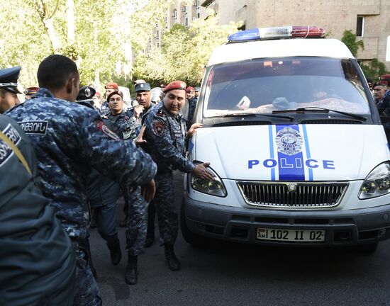 Opposition's protest rally in Yerevan