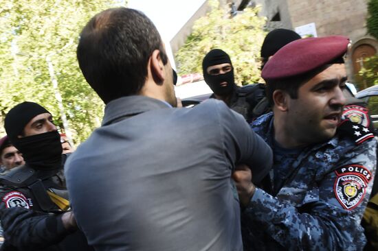 Opposition's protest rally in Yerevan