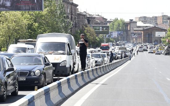 Opposition's protest rally in Yerevan