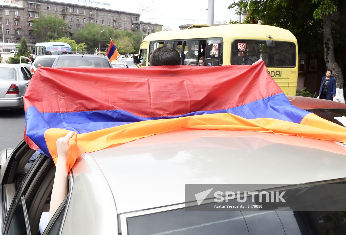 Opposition's protest rally in Yerevan