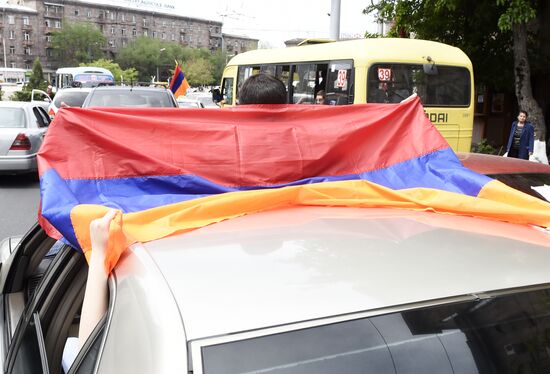 Opposition's protest rally in Yerevan