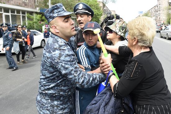 Opposition's protest rally in Yerevan