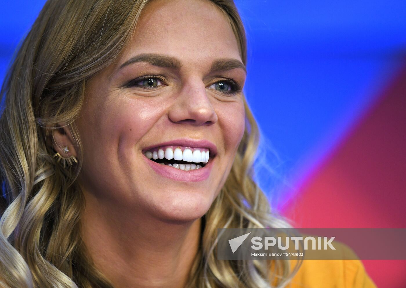 News conference with three-time Olympic swimming medalist Yulia Yefimova