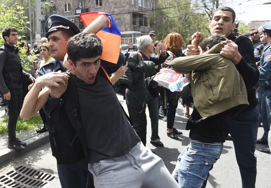 Opposition's protest rally in Yerevan
