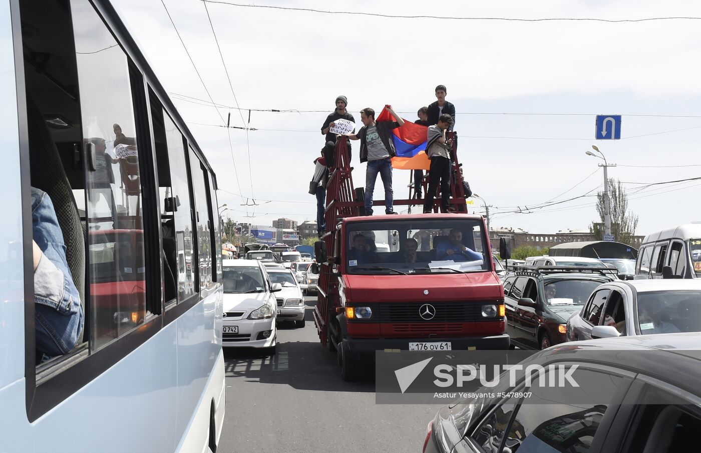 Opposition's protest rally in Yerevan