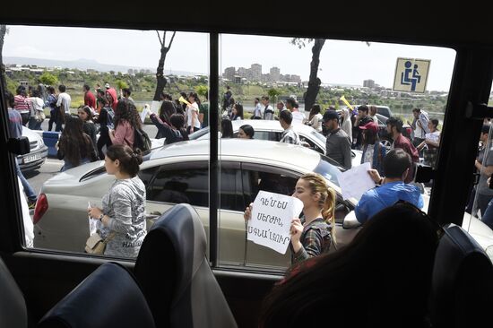 Opposition's protest rally in Yerevan