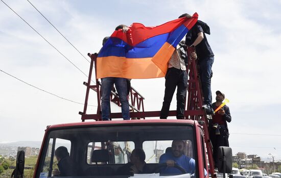 Opposition's protest rally in Yerevan