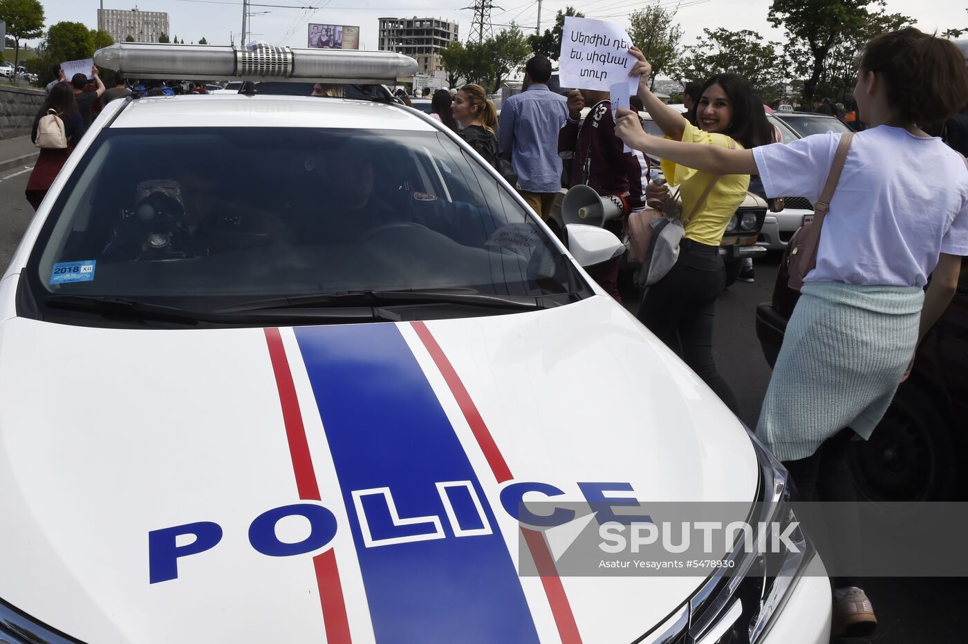 Opposition's protest rally in Yerevan