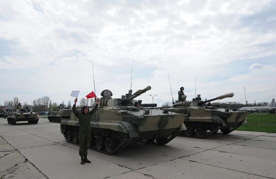 Victory Parade rehearsal in Krasnodar
