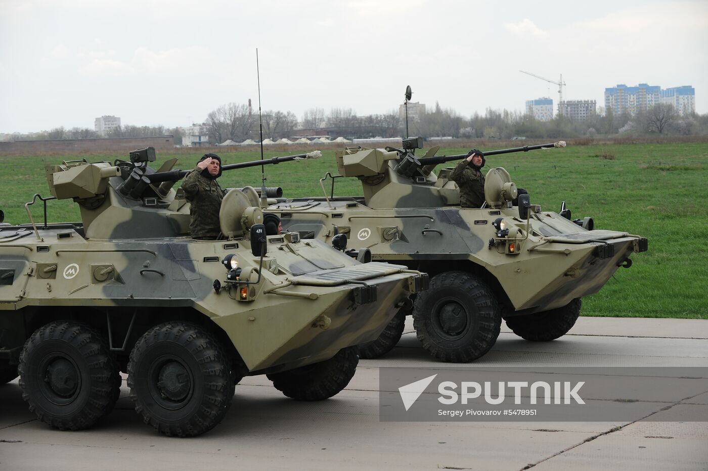 Victory Parade rehearsal in Krasnodar