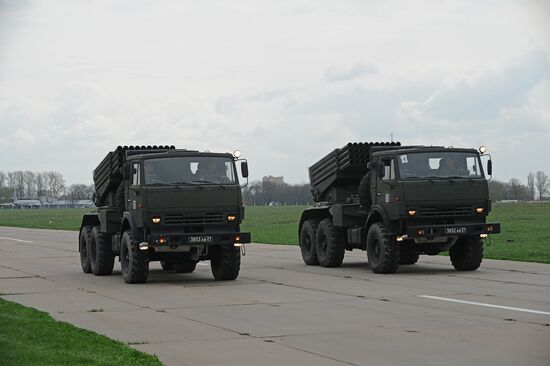 Victory Parade rehearsal in Krasnodar