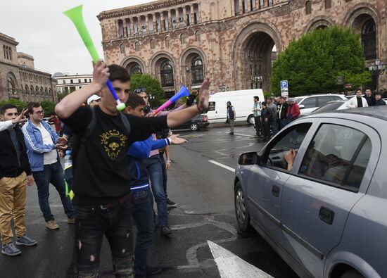 Opposition's protest rally in Yerevan