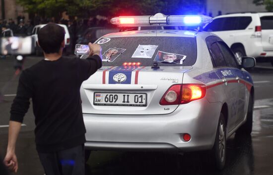 Opposition's protest rally in Yerevan