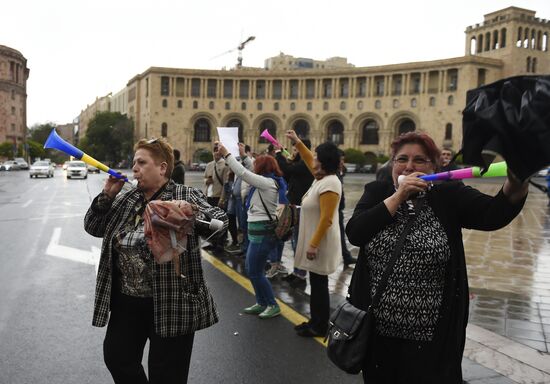 Opposition's protest rally in Yerevan