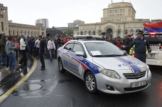 Opposition's protest rally in Yerevan