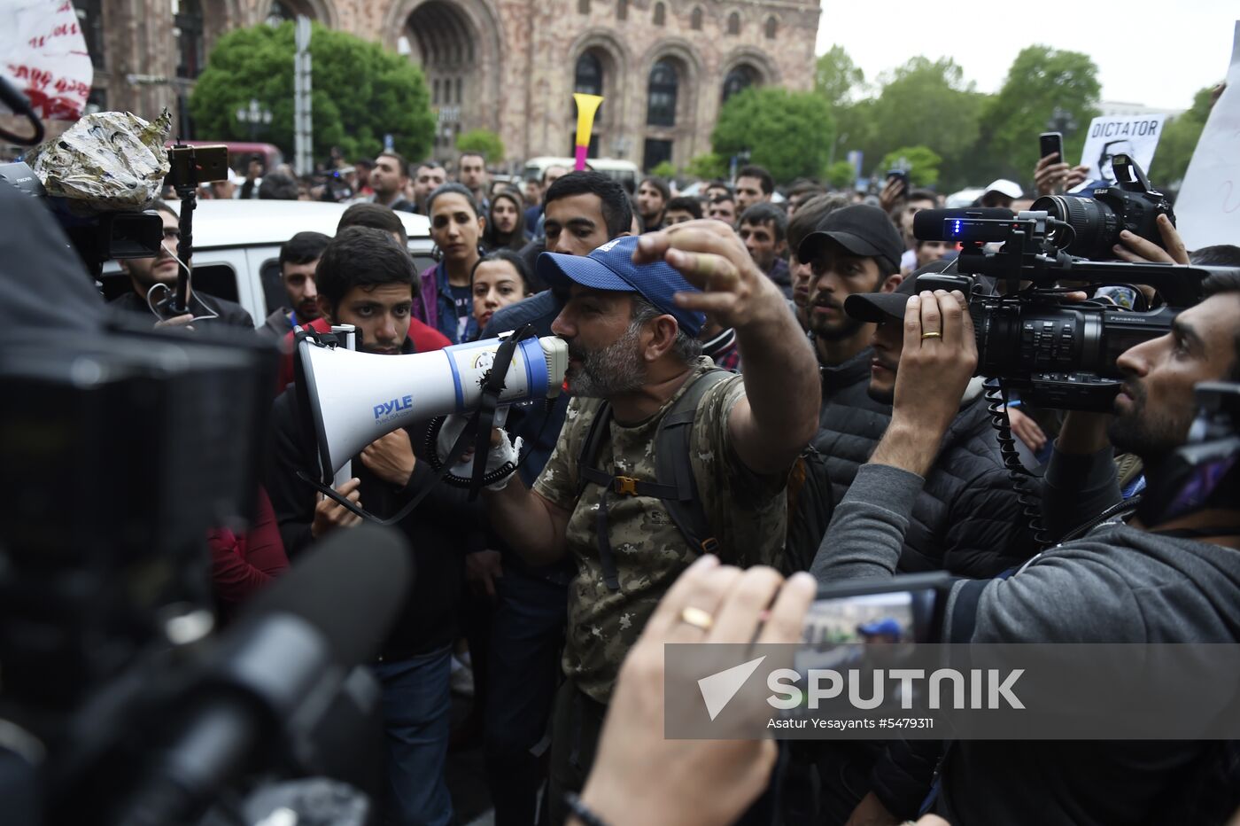 Opposition's protest rally in Yerevan