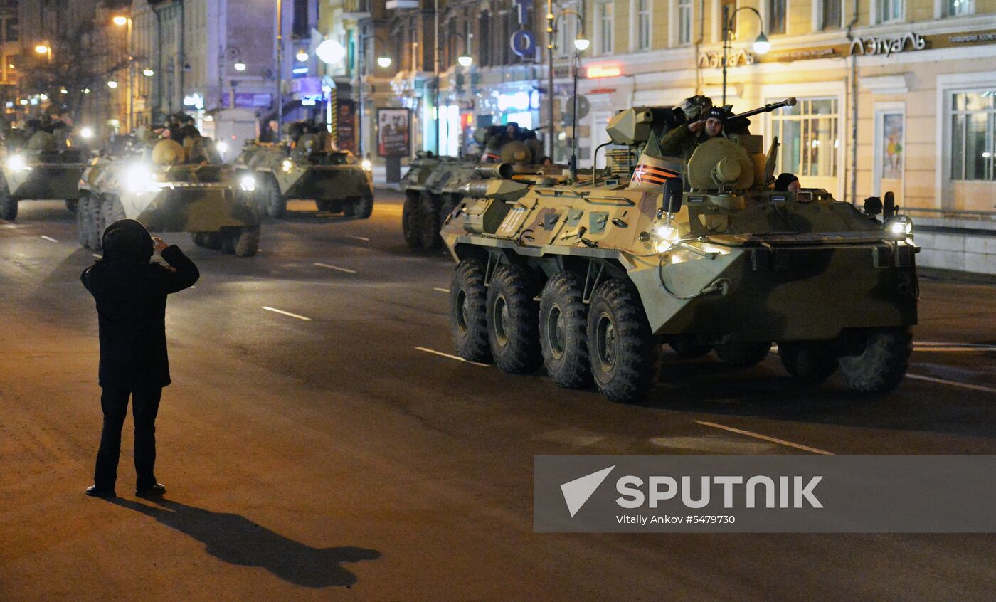Rehearsal of Victory Parade in Vladivostok