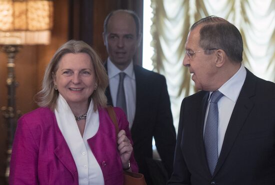 Foreign Minister Sergei Lavrov meets with Austrian Foreign Minister Karin Kneissl