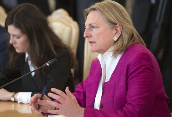 Foreign Minister Sergei Lavrov meets with Austrian Foreign Minister Karin Kneissl