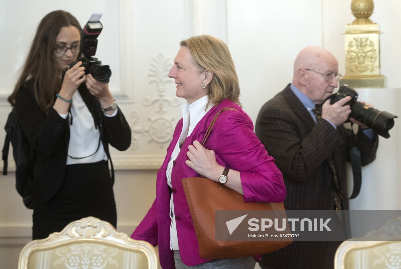 Foreign Minister Sergei Lavrov meets with Austrian Foreign Minister Karin Kneissl