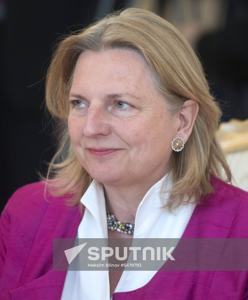 Foreign Minister Sergei Lavrov meets with Austrian Foreign Minister Karin Kneissl