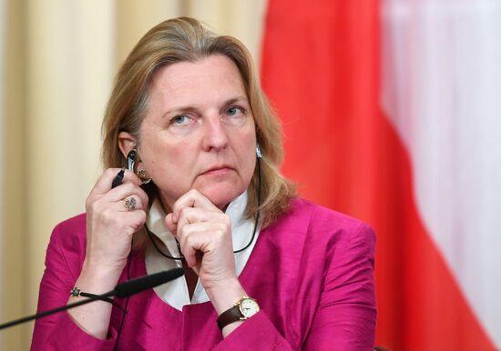 Foreign Minister Sergei Lavrov meets with Austrian Foreign Minister Karin Kneissl