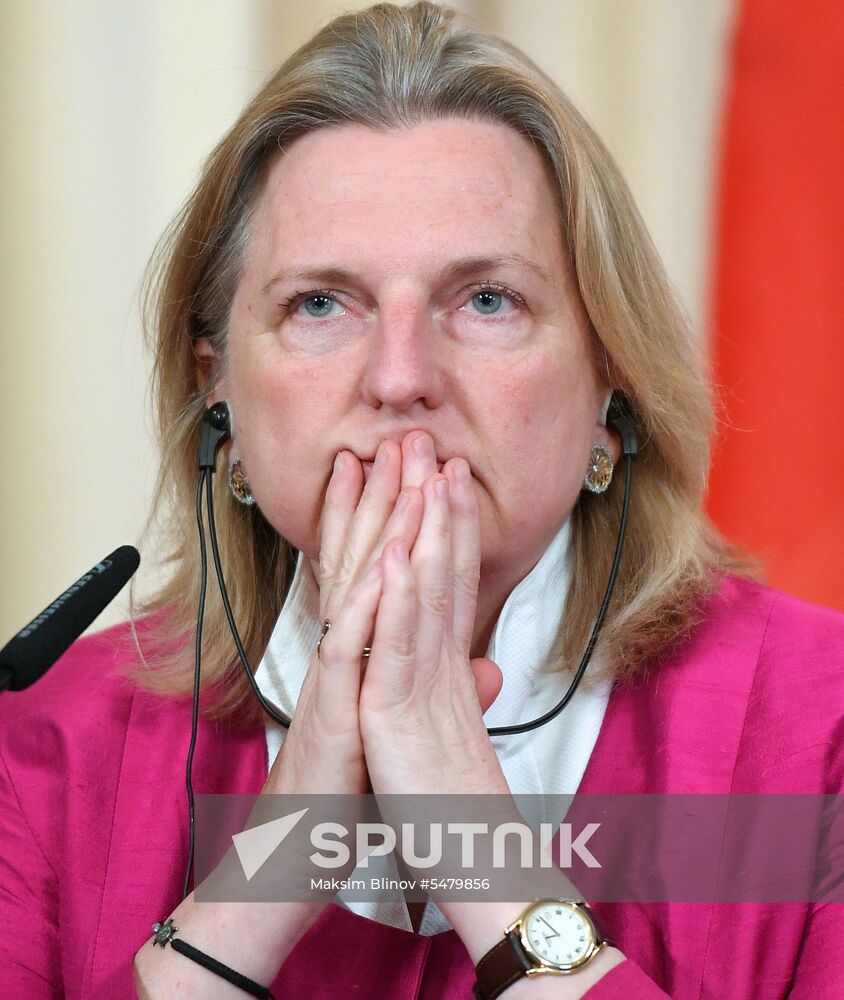 Foreign Minister Sergei Lavrov meets with Austrian Foreign Minister Karin Kneissl