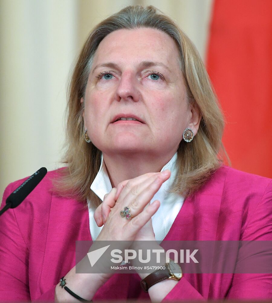 Foreign Minister Sergei Lavrov meets with Austrian Foreign Minister Karin Kneissl