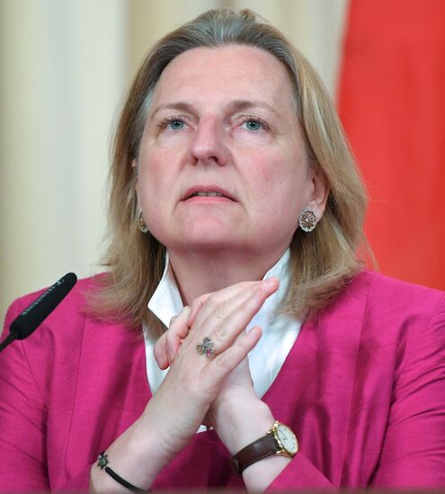 Foreign Minister Sergei Lavrov meets with Austrian Foreign Minister Karin Kneissl