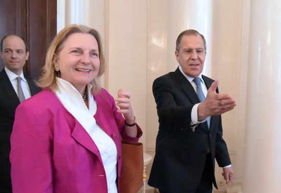 Foreign Minister Sergei Lavrov meets with Austrian Foreign Minister Karin Kneissl