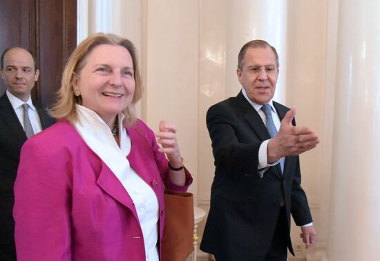 Foreign Minister Sergei Lavrov meets with Austrian Foreign Minister Karin Kneissl