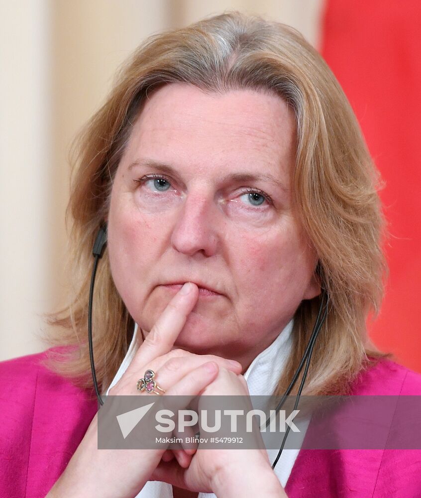 Foreign Minister Sergei Lavrov meets with Austrian Foreign Minister Karin Kneissl