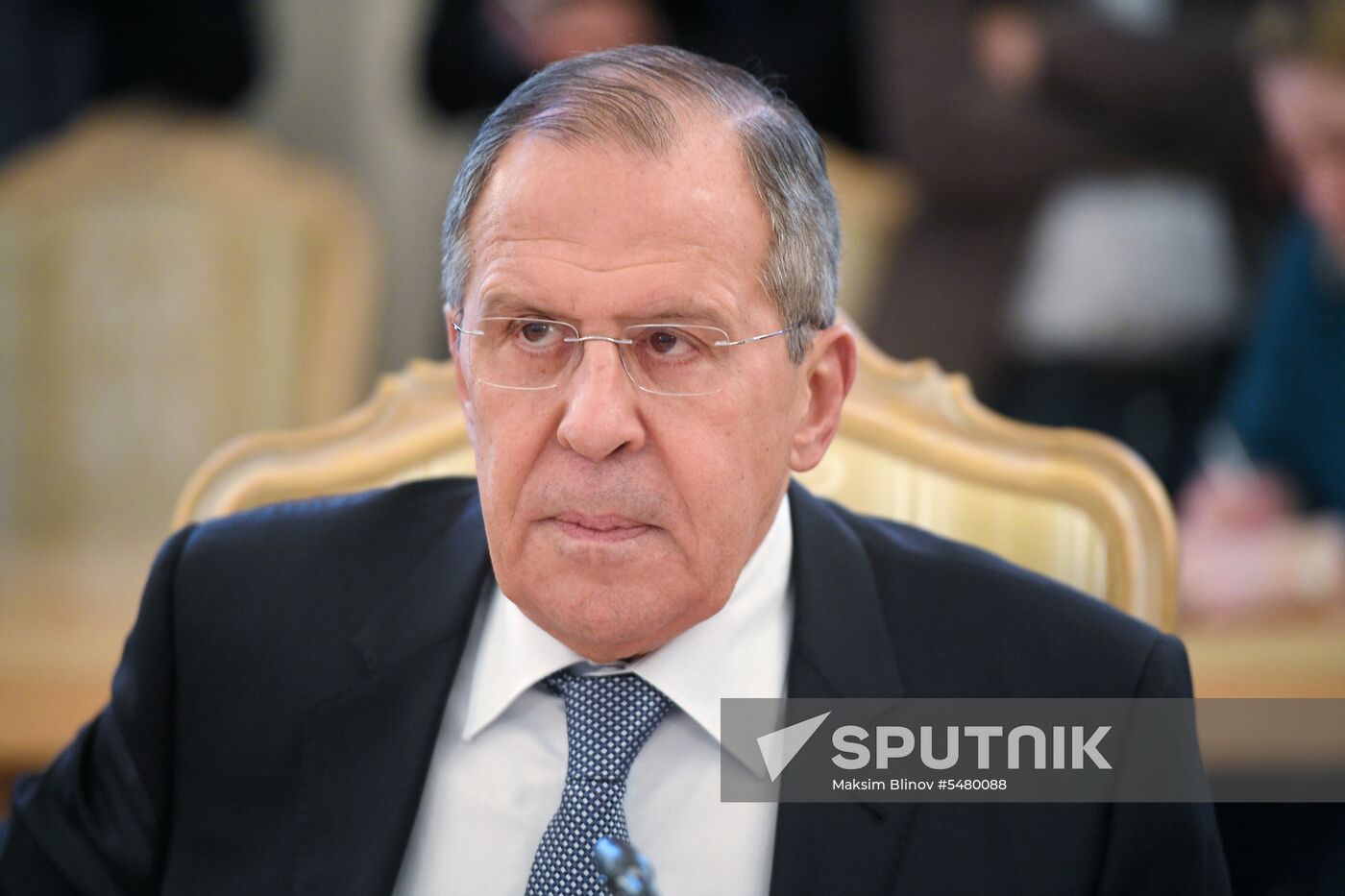 Russian Foreign Minister Sergei Lavrov meets with UN's Special Envoy for Syria Staffan de Mistura