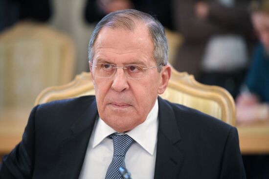 Russian Foreign Minister Sergei Lavrov meets with UN's Special Envoy for Syria Staffan de Mistura